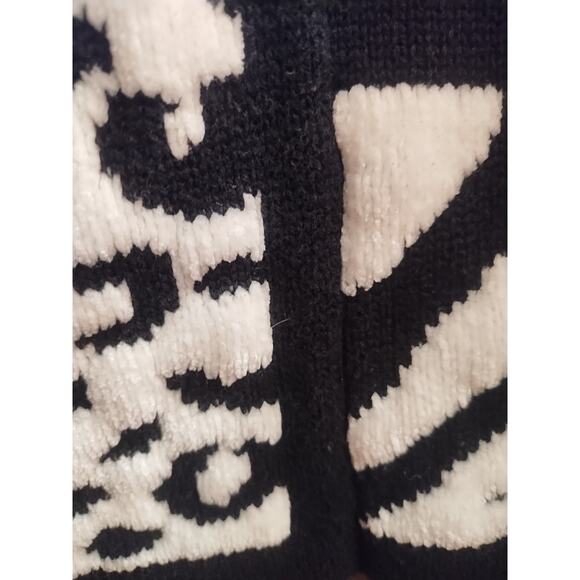 Alfred Dunner 3X Red Black sweater colorblock pullover textured animal print - Picture 9 of 12